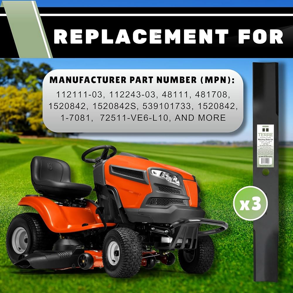 Terre Products, 3팩 미디엄 리프트 잔디 등과 48111, Ferris Scag Husqvarna 기계 539101733 154.4cm(61인치) 482879, 가능 - 상세 이미지 3