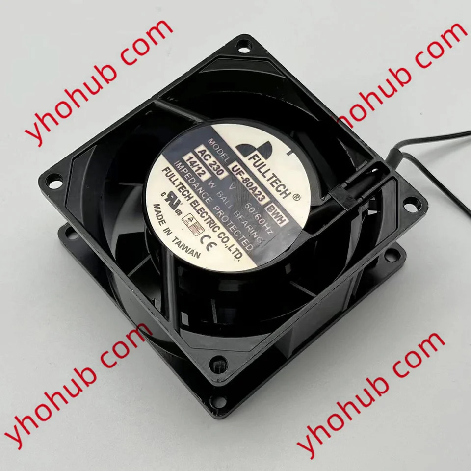 FULLTECH UF-80A23 BWH AC 230V 14/12W 80x80x38mm 2핀 서버 냉각팬