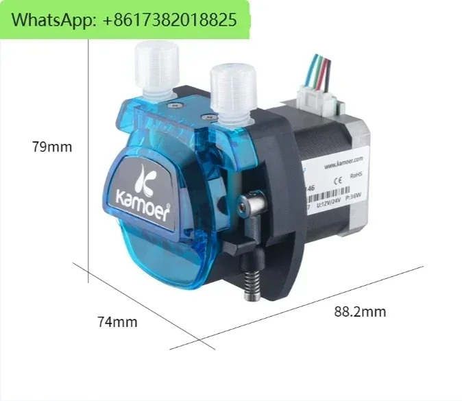 카모어 420ml/min KCM 350RPM 연동펌프 12V 24V 스테퍼모터 정량펌프 액체 이송펌프 실험실용