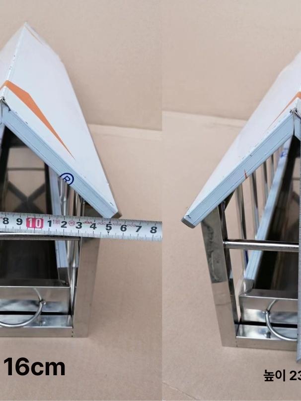 스텐 새모이통 80cm 급식기 새장부착형 급수기 조류용품 닭사료통 사각 나사식 - 상세 이미지 3
