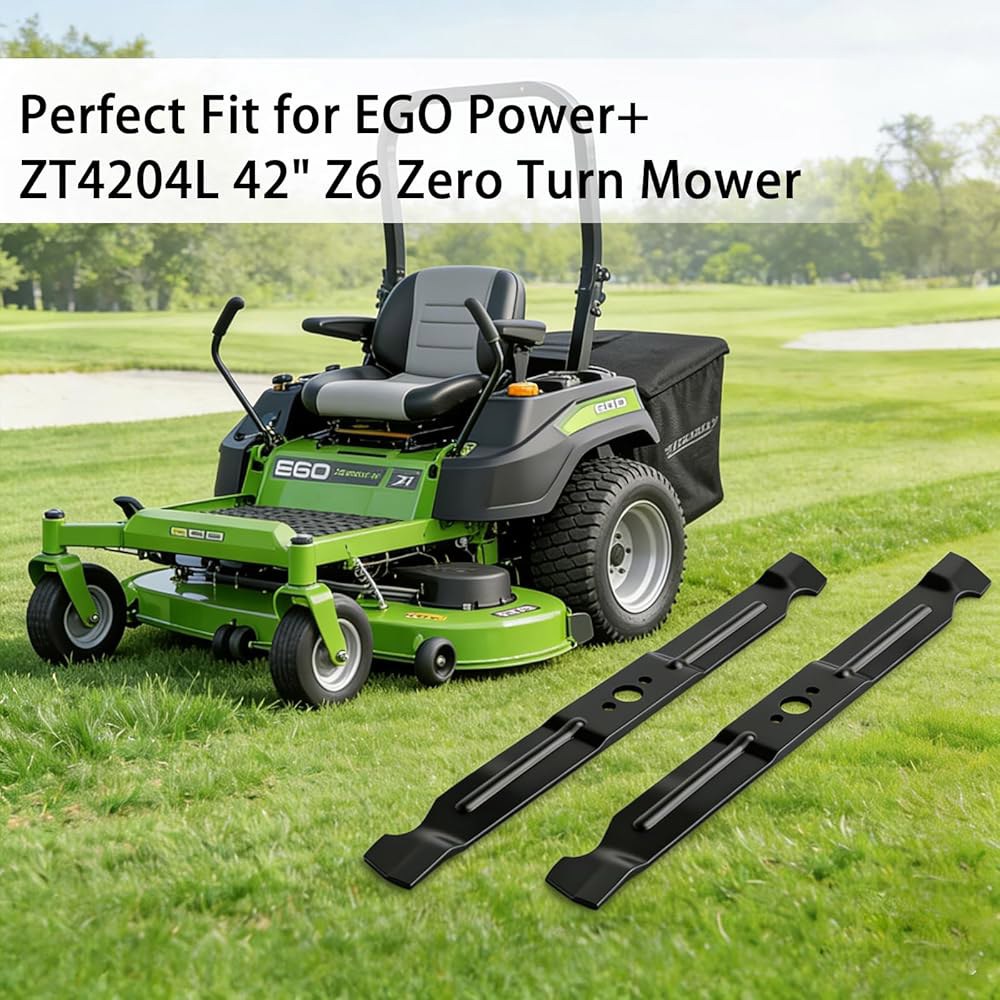 AB4200D 잔디 깎는 기계 블레이드, 53.3cm(21인치) 잔디깎이, 2팩 세트, Power+ Z6 ZT4204L 멀치 제로 라이딩 106.7cm(42인치) 블레이드 - 상세 이미지 2