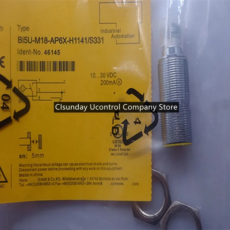 2pcs 고온 스위치 센서 BI5U-M18-AP6X-H1141/S331
