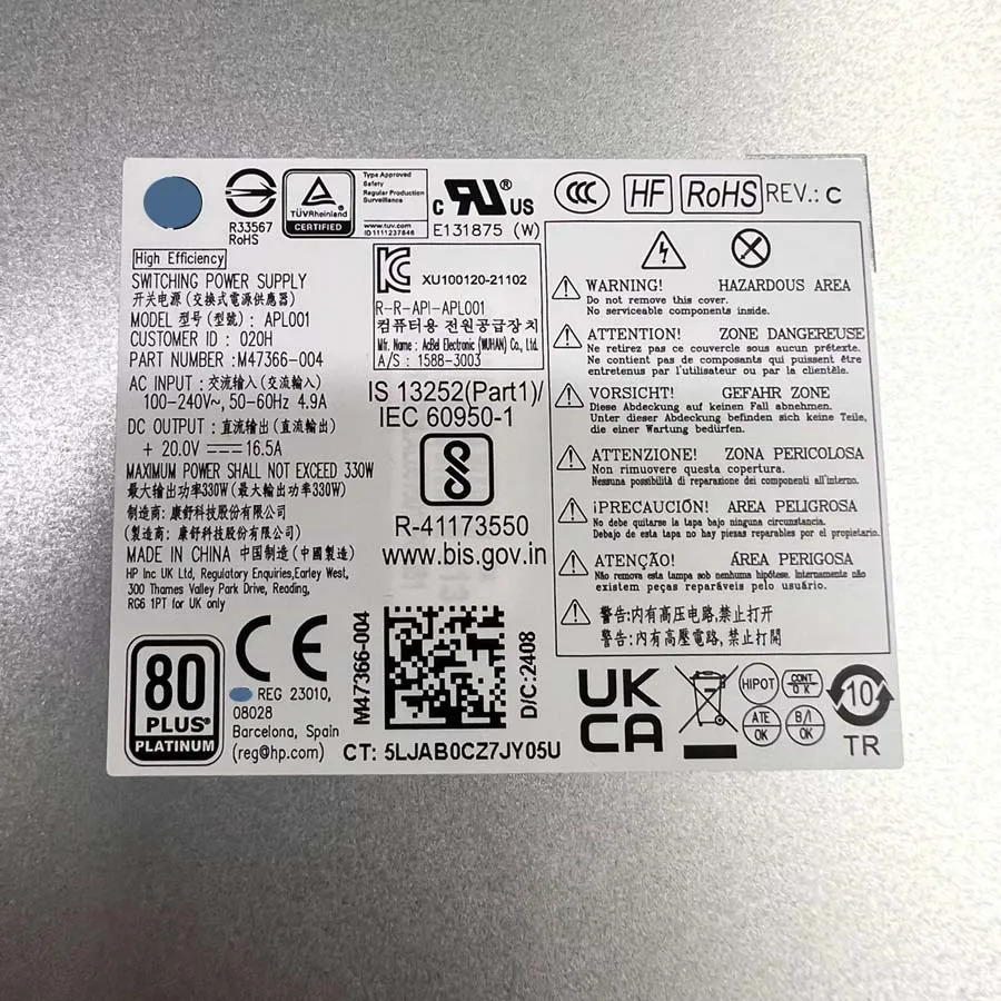 Dell Precision 3460 3660 XE4 Optiplex 3000 5000 7000 7010 7090 G12 G13 H300EPS-01 C8VJG 새 300W 전원공급