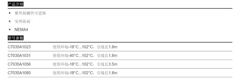 오리지널 프로브 화염 탐지기 C7035A1023