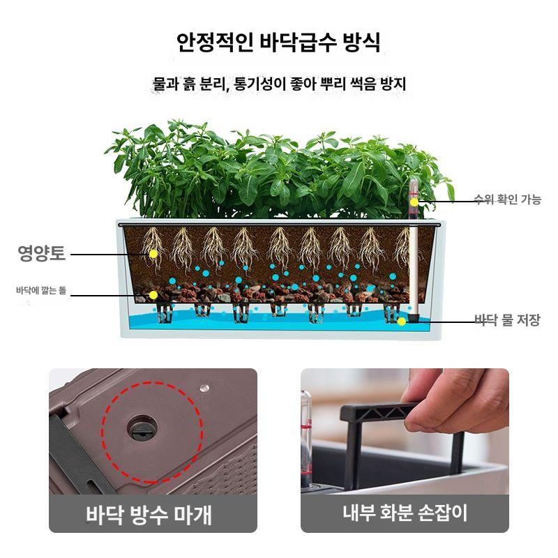 발코니 화분대 플라스틱 다층 화분선반 스탠드 랙 진열대 정리대 녹색 바닥 벽걸이 - 상세 이미지 4