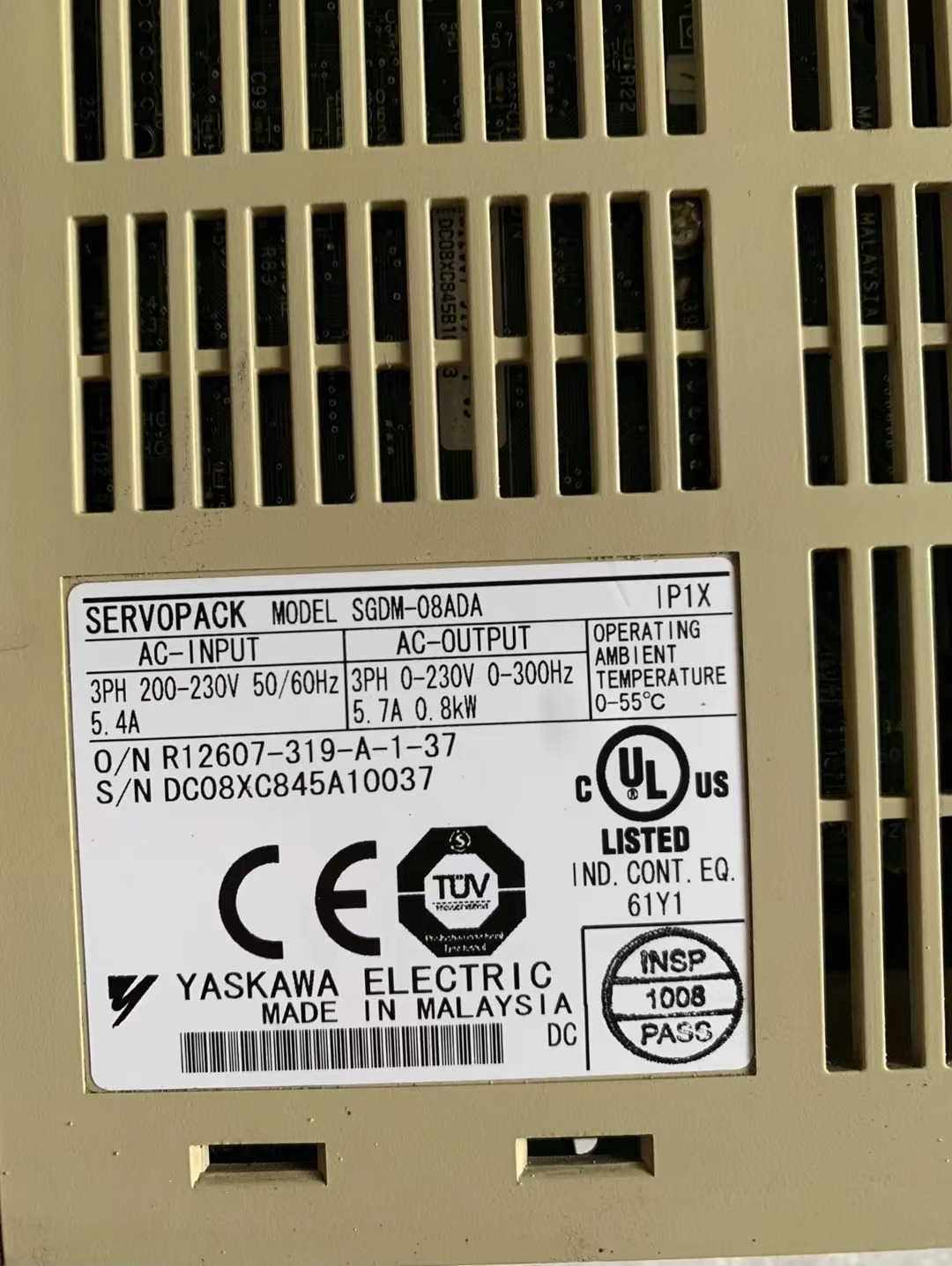 SGDM-08ADA 리퍼 서보 드라이브 0.8kW 기능 OK