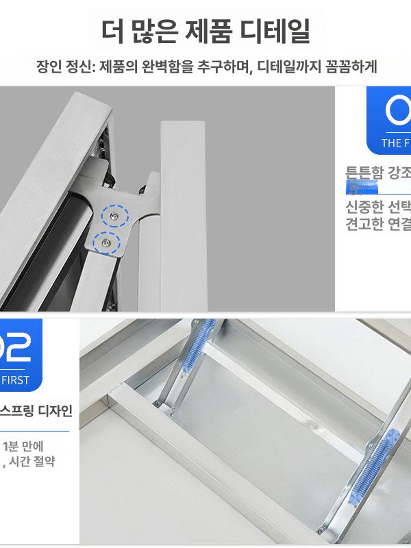 테이블 접이식작업대 대형 스텐 포장 재단 스테인레스 산업용 높이 실험대 택배 - 상세 이미지 3