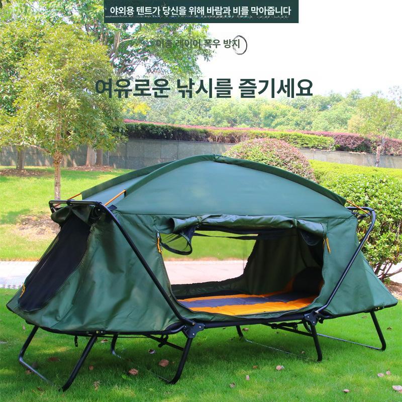 백패킹 낚시용텐트 다크그린 비박 바닥오픈형 간이탈의실 트래킹 지퍼형창문 - 상세 이미지 4