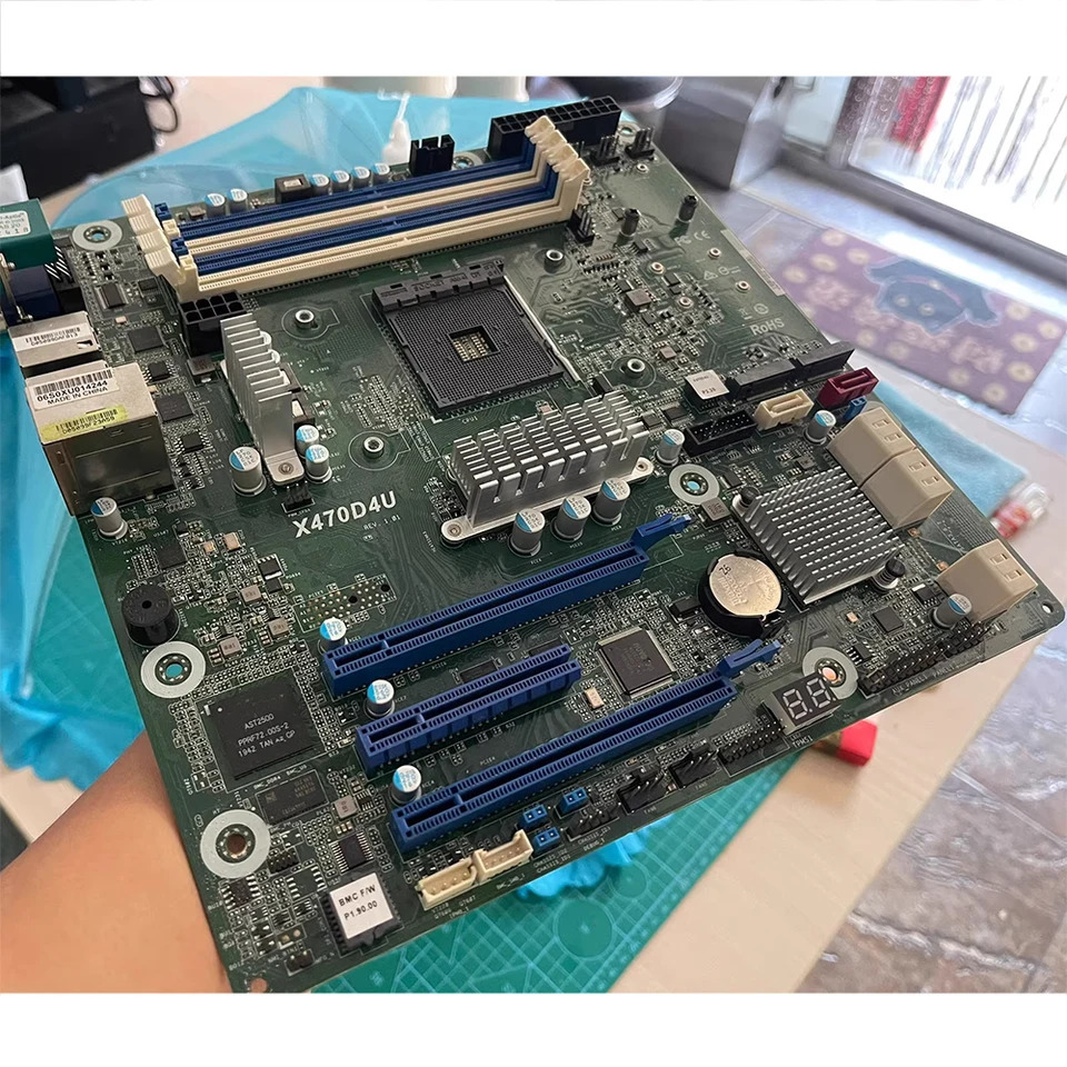 ASRock호환 3/4/5000 시리즈 AM4 IPMI 서버 마더보드 X470D4U 지원
