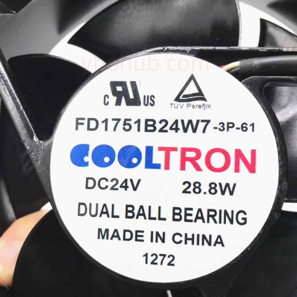 COOLTRON 3 선 서버 냉각팬 FD1751B24W7 3P-61 DC 24V 28.8W 172x150x51mm
