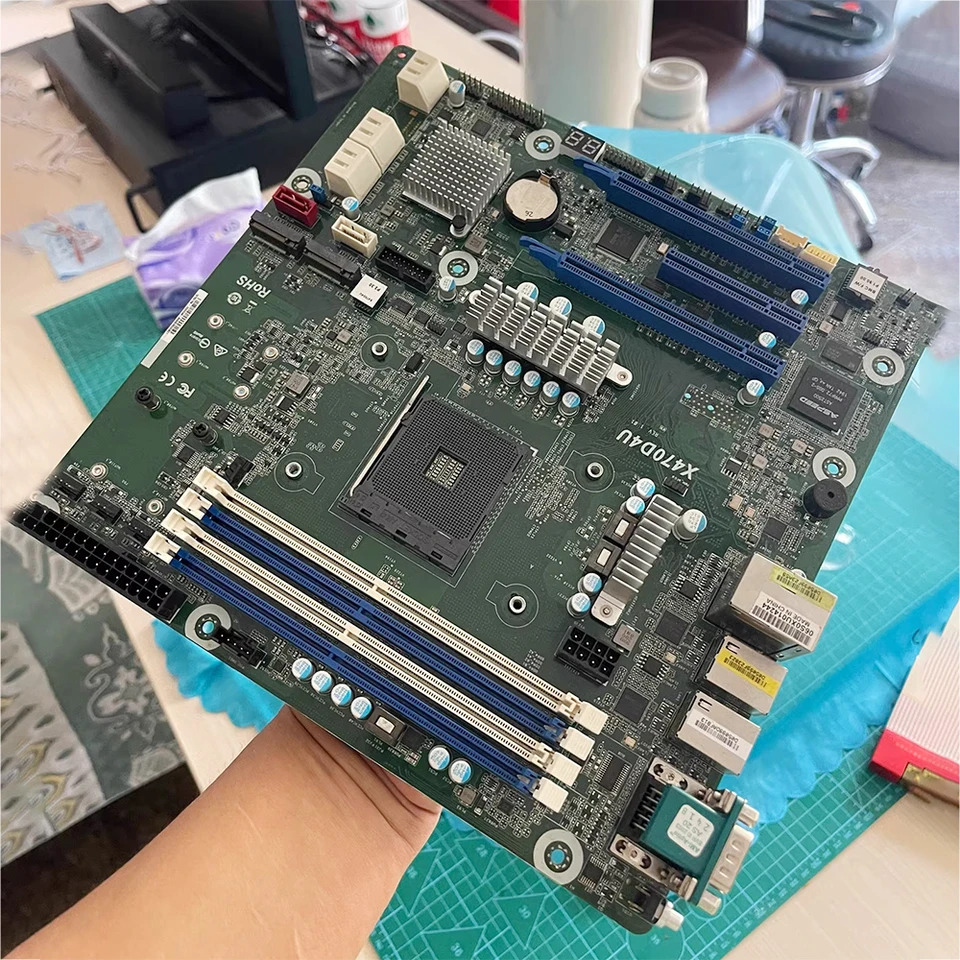 ASRock호환 3/4/5000 시리즈 AM4 IPMI 서버 마더보드 X470D4U 지원