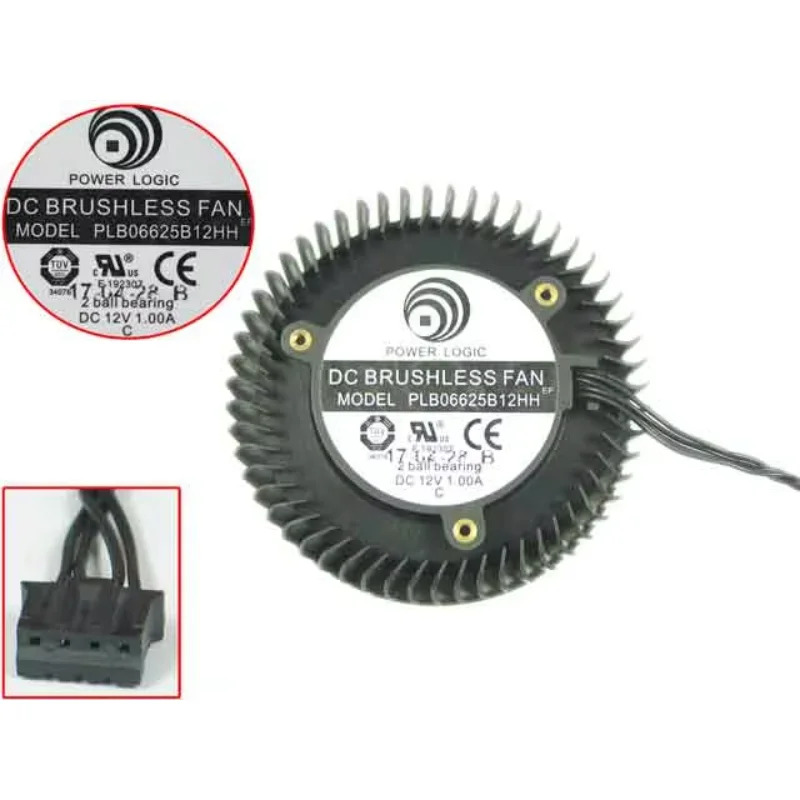 파워 로직 PLB06625B12HH DC 12V 1.00A 직경 서버 냉각팬 C.T.C 37mm 65x2m