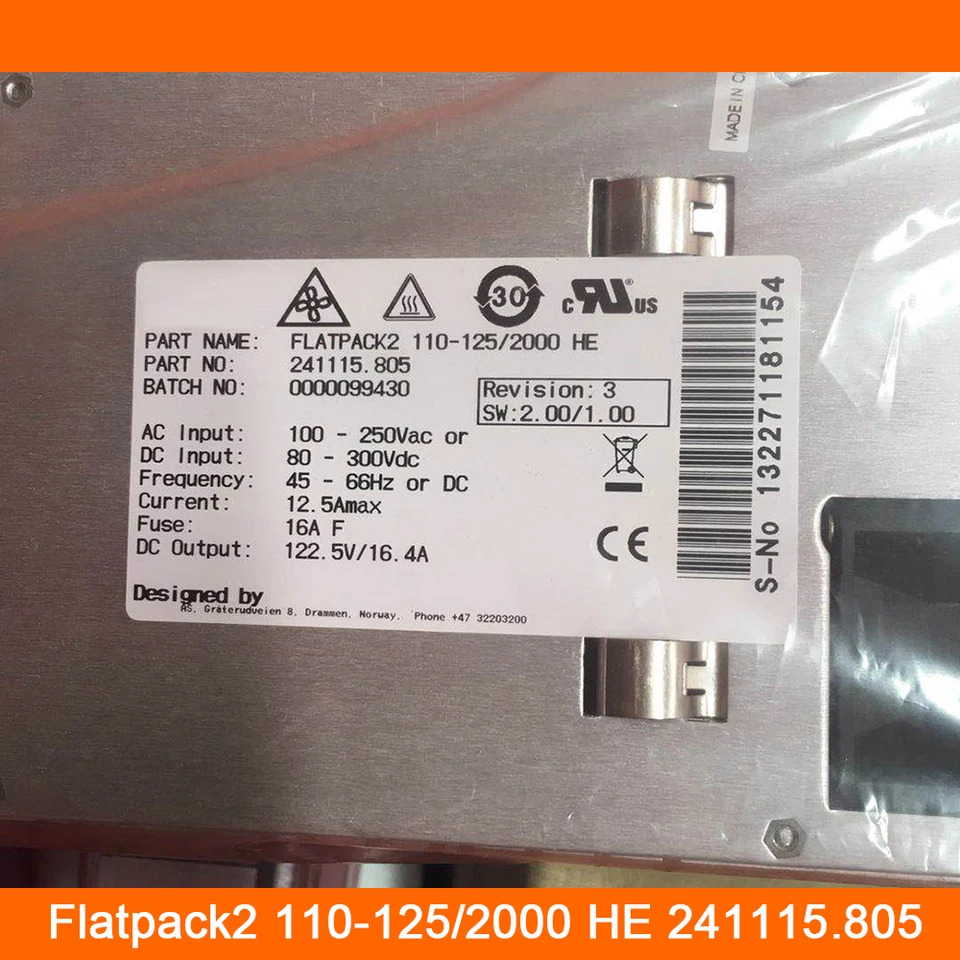 Flatpack2 HE 241115.805 정류기 모듈 ELTEK 110-125/2000 122.5V 16.4A