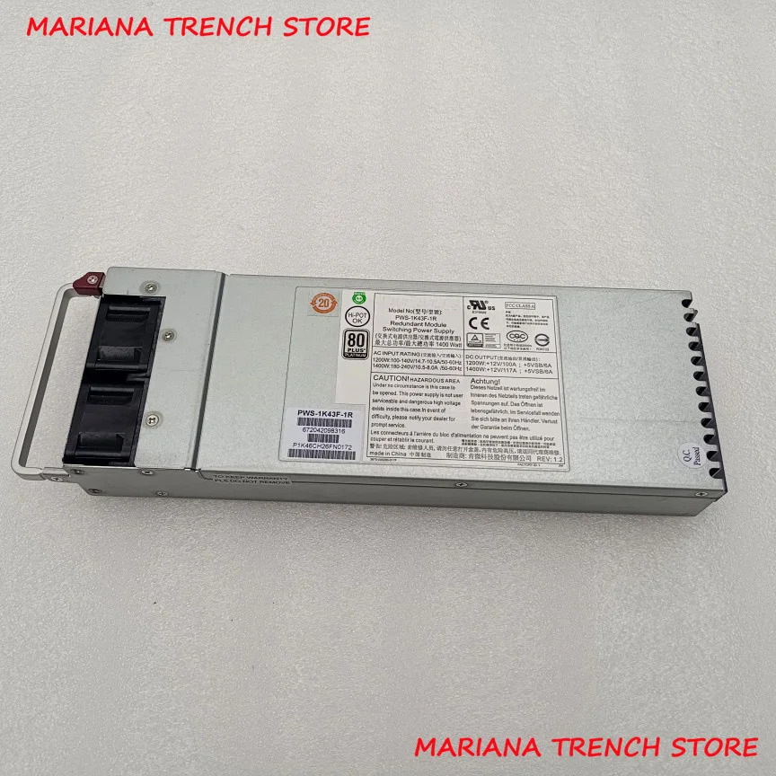 Supermicro PWS-1K43F-1R 예비 AC-DC 전원공급장치 1400W 1U