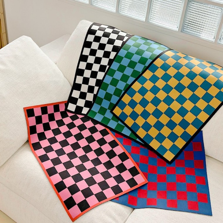 체커보드 규조토 발매트 5color 싱크대 주방 욕실 거실 포인트 발매트 - 상품 이미지
