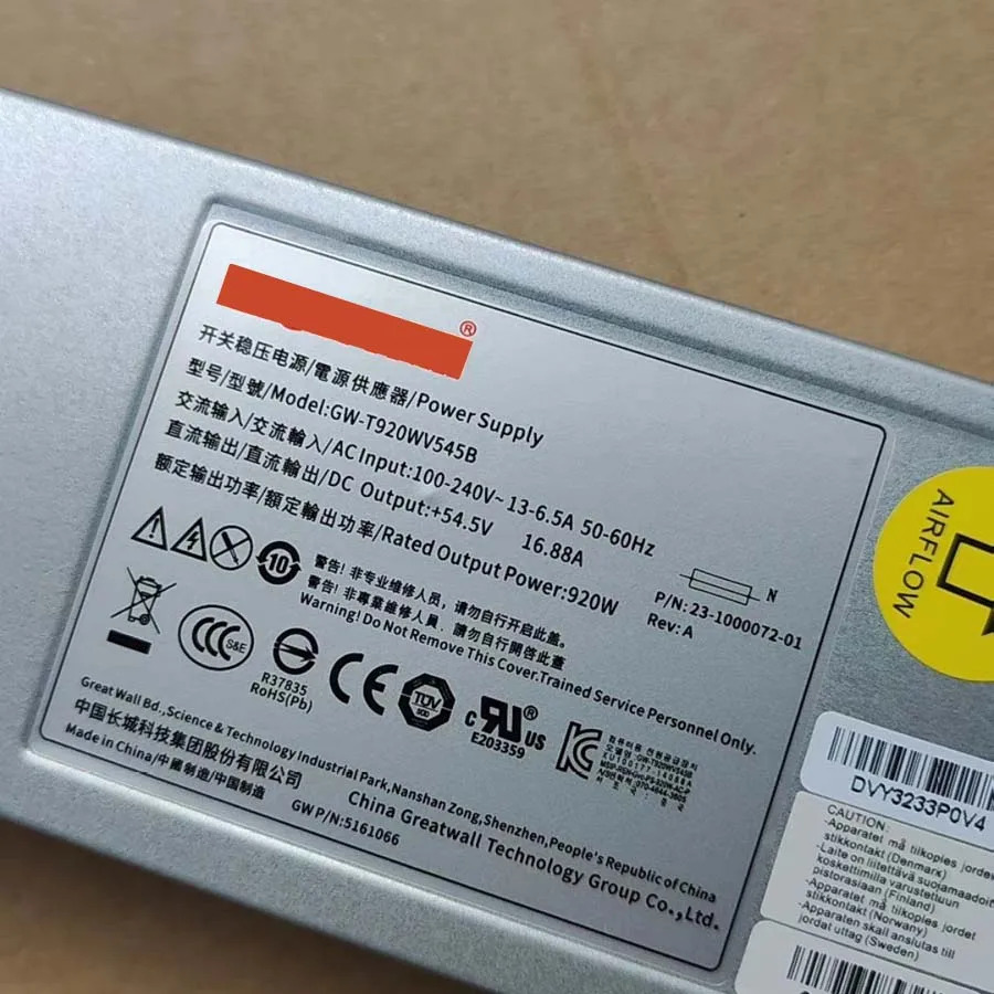 920W GW-T920WV545B 전원공급장치 모듈 23- 1000072 -01 브로케이드 RPS17 스위치용