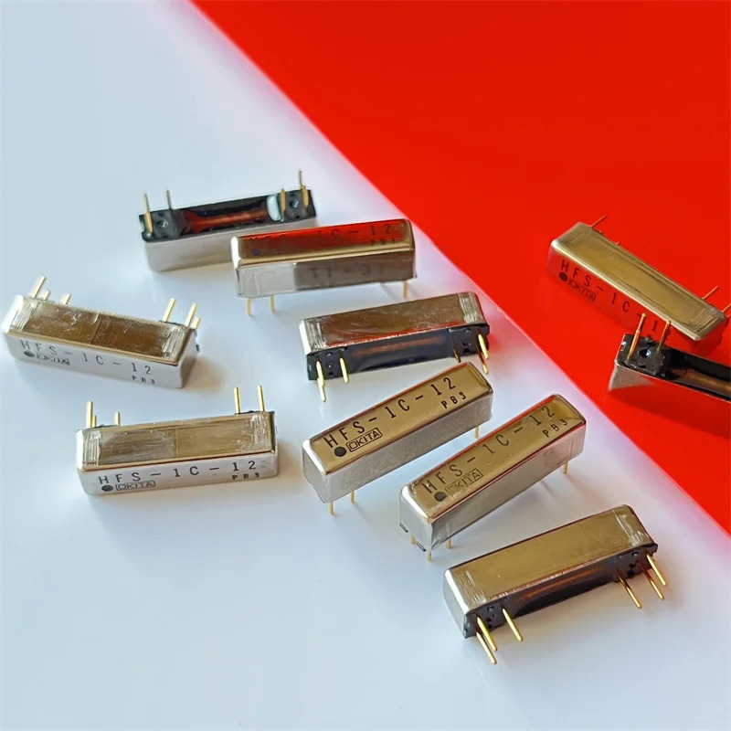 HFS-1C-12 오키타 충티안 6 핀 금도금 풋 드라이 용수철 릴레이 12V 2 개