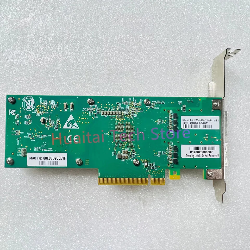 SILICOM 40G 듀얼 포트기가비트 광섬유 NIC XL710-QDA2 PE340G2QI71-QS41