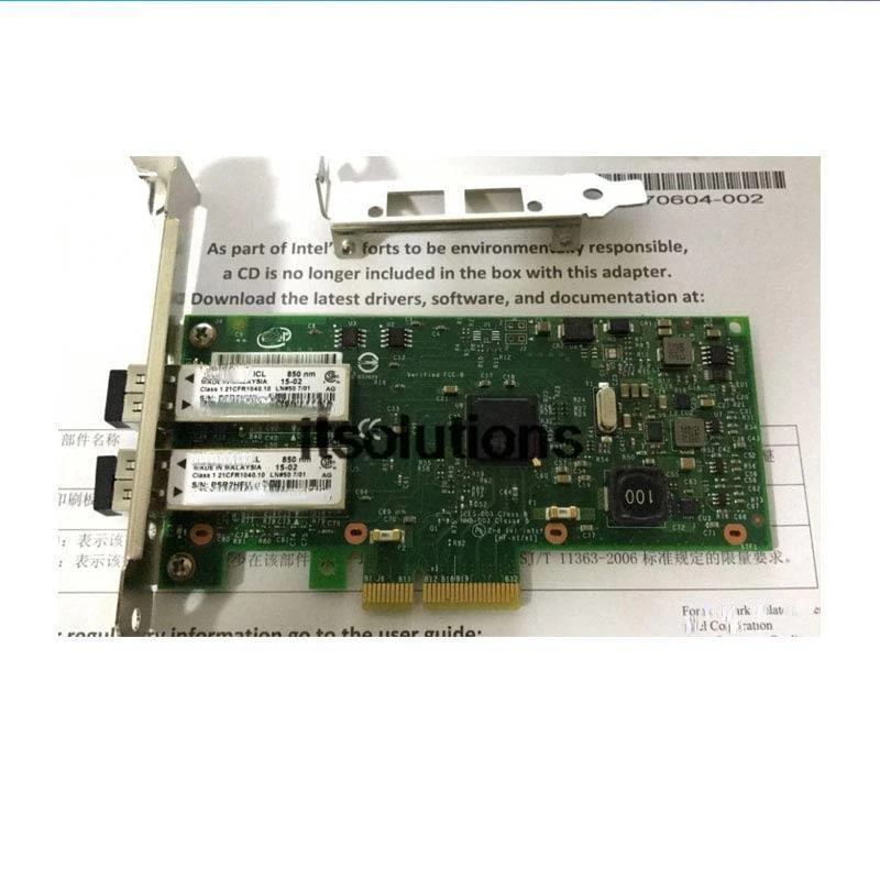 듀얼 포트 기가비트 파이버 네트워크 카드 I350-F2 06310058 I350-F2G1P20 키트