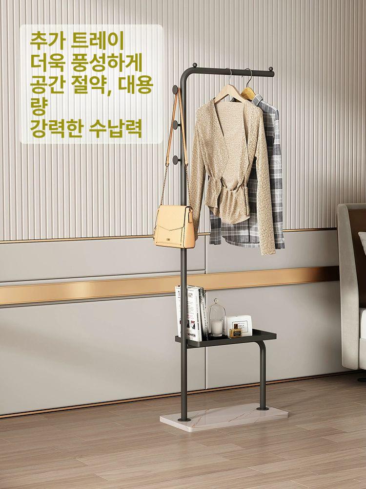 스탠드형 코트랙 가벼운 인테리어 선반 옷걸이 수납 사무실 모서리행거 다용도 가정용 - 상세 이미지 3