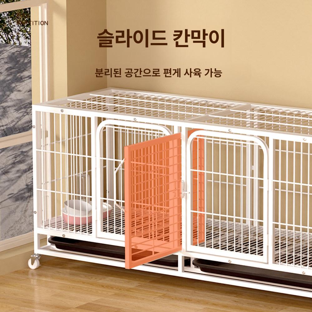 사각 철제케이지 견사 개 애완견 격리장 조립 애견켄넬 강아지켄넬중형 애견케이지 - 상세 이미지 5