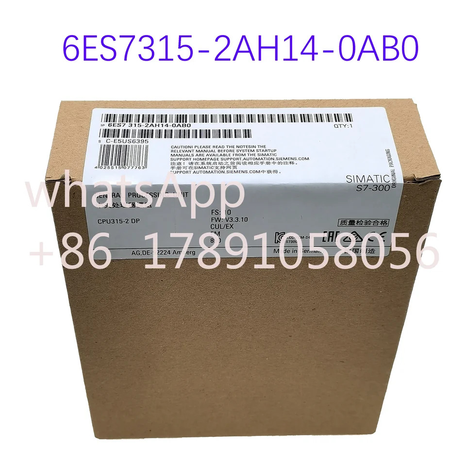 MPI 중앙 프로세서 모듈 오리지널 S7-300 CPU315-2DP 6ES7315-2AH14-0AB0