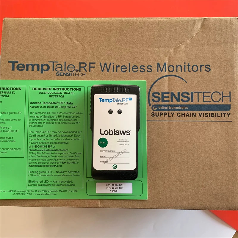 TempTale RF2 재사가능운송 온도 기록기 Sensitech 식품