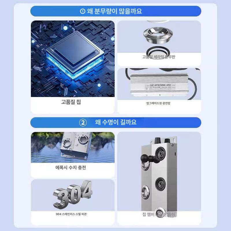 가습기 조경 안개발생기 미스트 분무기방수 전원 경관 포그 업소용 분수대 정원 - 상세 이미지 3