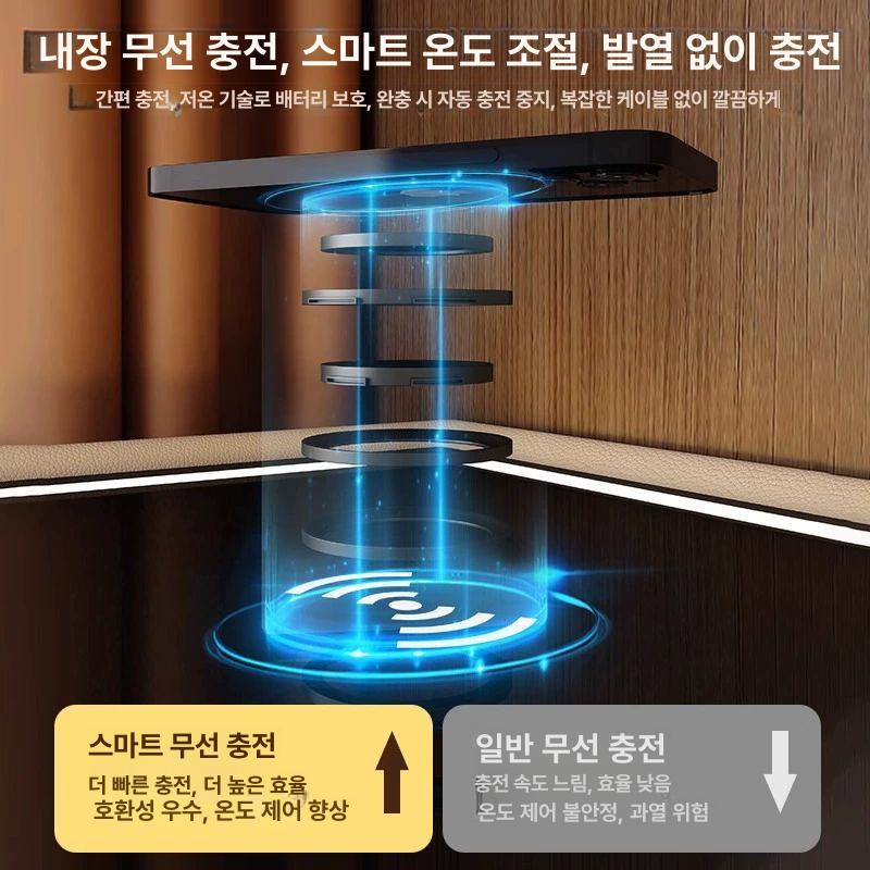 스마트 침대협탁 침대옆 무선충전 안방 선반 인테리어협탁 심플 침대서랍장 호텔 모던 - 상세 이미지 5