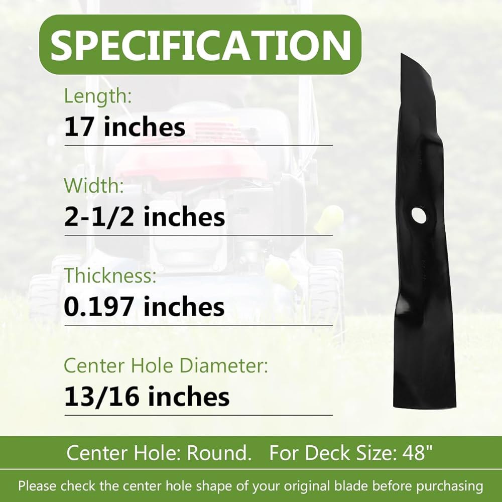 121.9cm(48인치) 데크 교체용 잔디 깎는 기계 - 호환 Deere 블레이드 리프트 GX255 M127500 GX325 M127673 기계와 3팩 UC22009 John 하이 - 상세 이미지 3