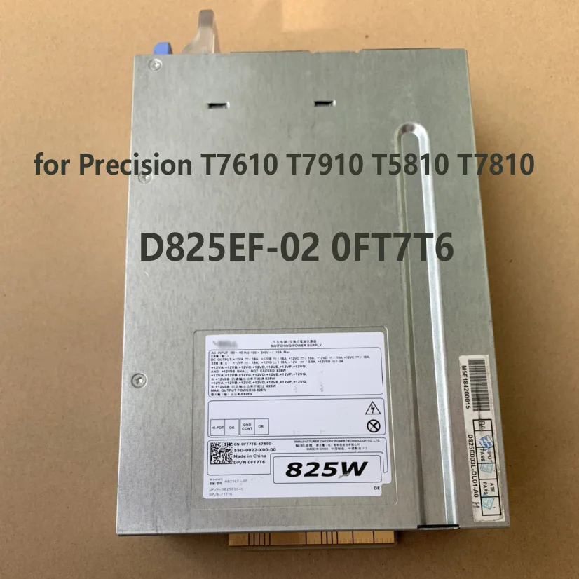 정밀 T7910 T5810 T7810 825Watt 전원공급장치 어댑터 PSU FT7T6 K61PK W1FJK C2TXD H825EF-02