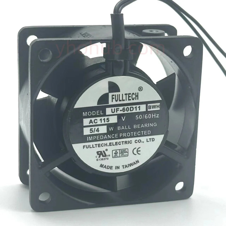 FULLTECH UF60D11 BWH 서버 냉각팬 AC 115V 5/4W 60x60x30mm 2핀