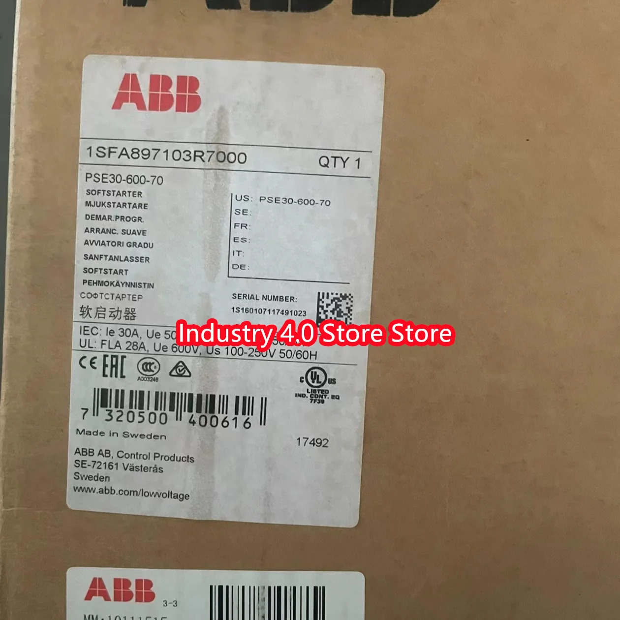 PSE170-600-70 소프트 스타터 오리지널 1SFA897111R7000