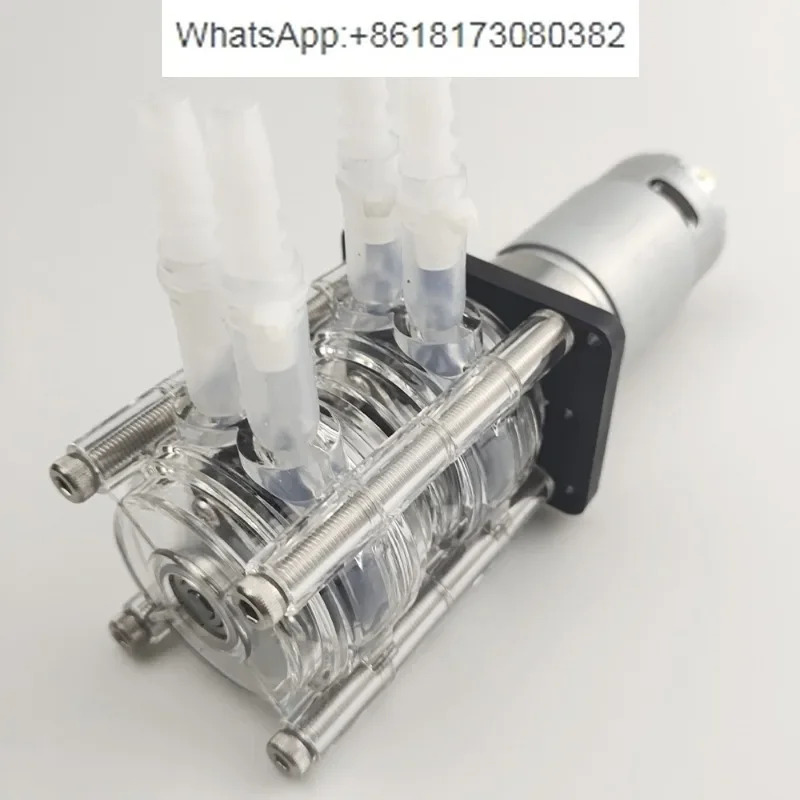 더블 헤드 고유량 연동 펌프 흡입 자가 프라이밍 점성 500ml/분 x 2