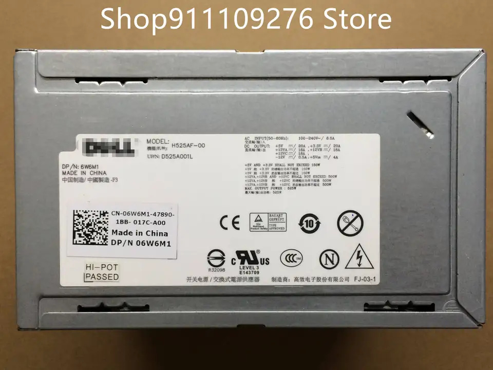 DELL T3500 워크스테이션PSU 전원공급장치 D525AF-00 DPS-525FB A H525AF-00 H525EF-00 D525EF-00 N525EF-00