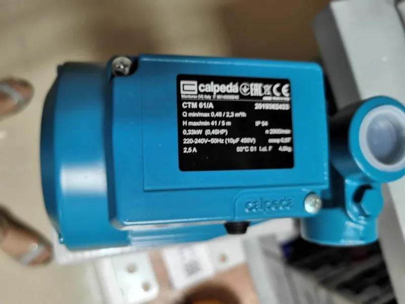 Calpeda 오리지널 워터 펌프 CTm61 단상 전기 220V 이탈리아산