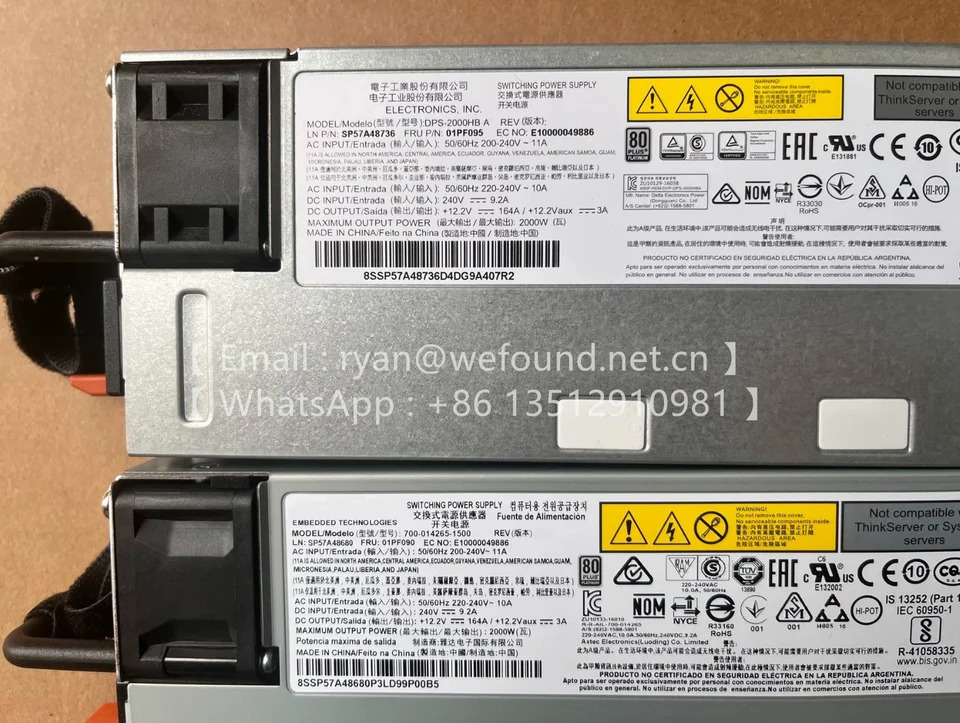 서버 스위칭 전원공급장치 2000W DPS-2000HB A 01PF095 700-014265-1500 01PF090