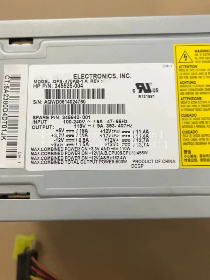 DPS-750CB A 372357-003 DPS-1050CB 440860-001 DPS-470AB-1 345525-004 DPS-575AB 405349-001 XW6200 640