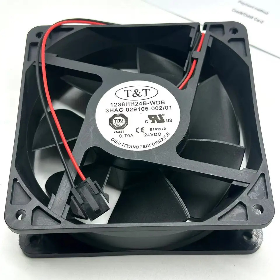 T 2핀 서버 냉각팬 DC 24V 0.70A 120x120x32mm 1238HH24B-WDB