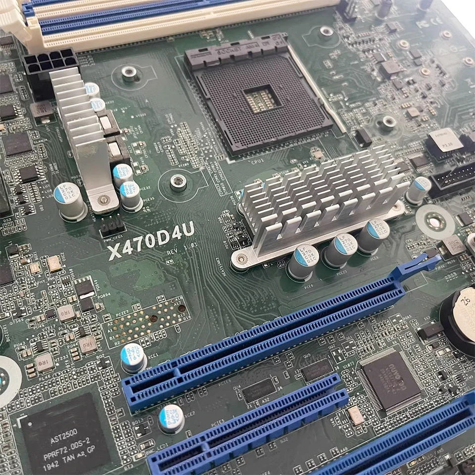 ASRock호환 3/4/5000 시리즈 AM4 IPMI 서버 마더보드 X470D4U 지원