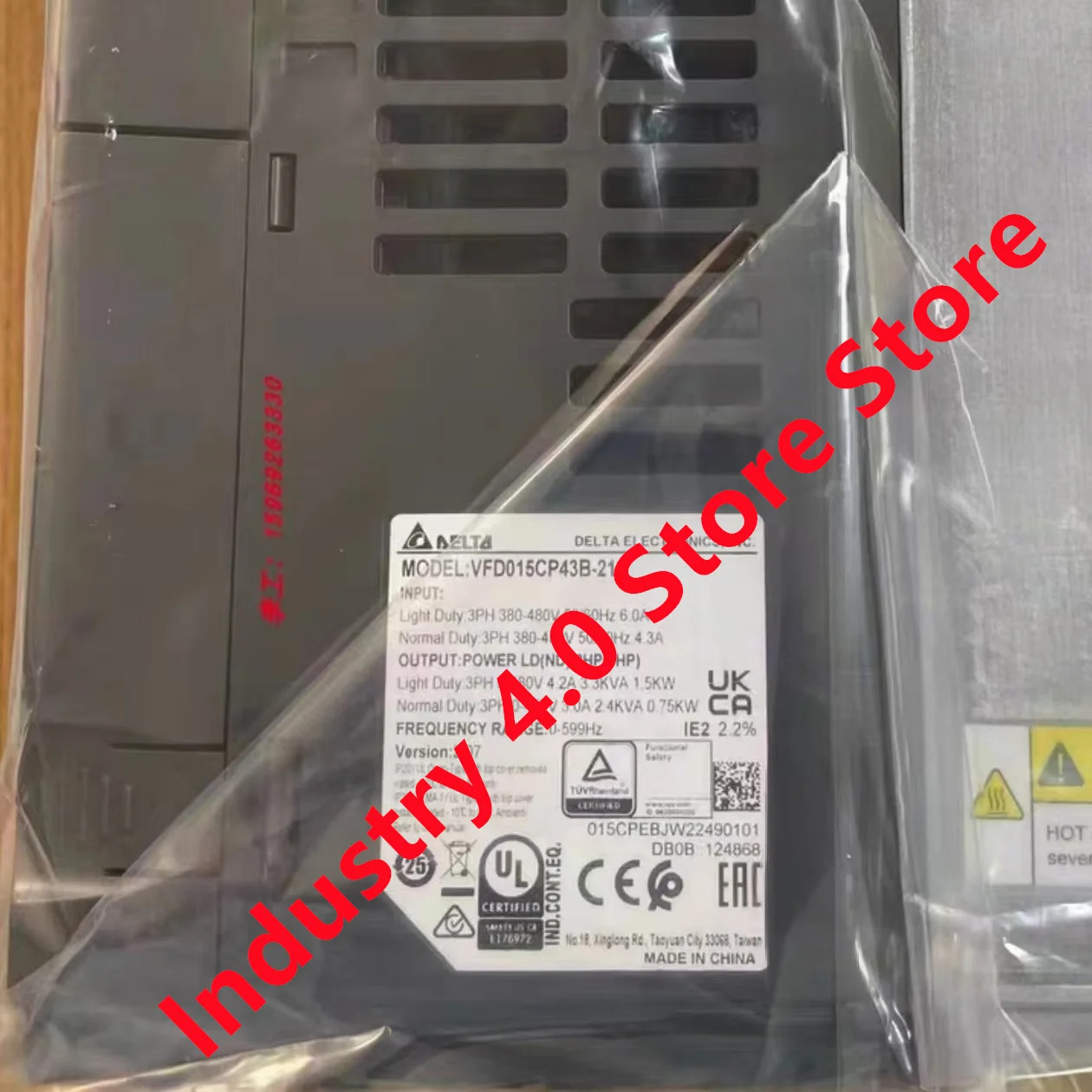 신형 델타 VFD015CP43B-21 주파수 변환기 VFD022E43A
