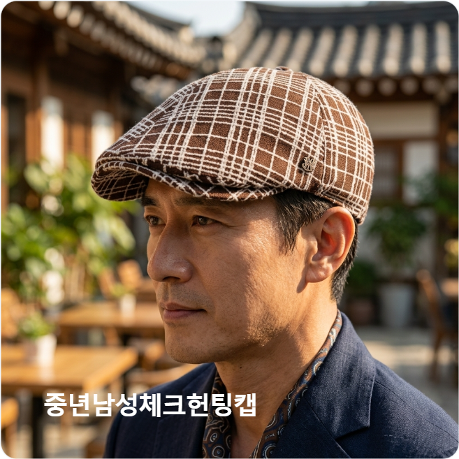 중년남성모자 여름 헌팅캡 도리구찌 플랫캡 아빠 어르신 모자 - 상품 이미지