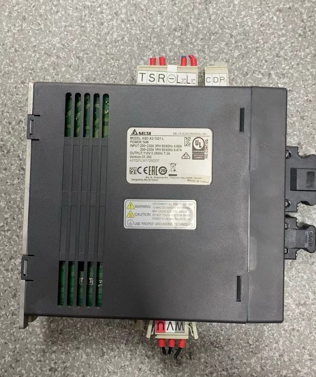 ASD-A2-1021-L 리퍼 서보 드라이브 1.0kW 기능 작동 OK
