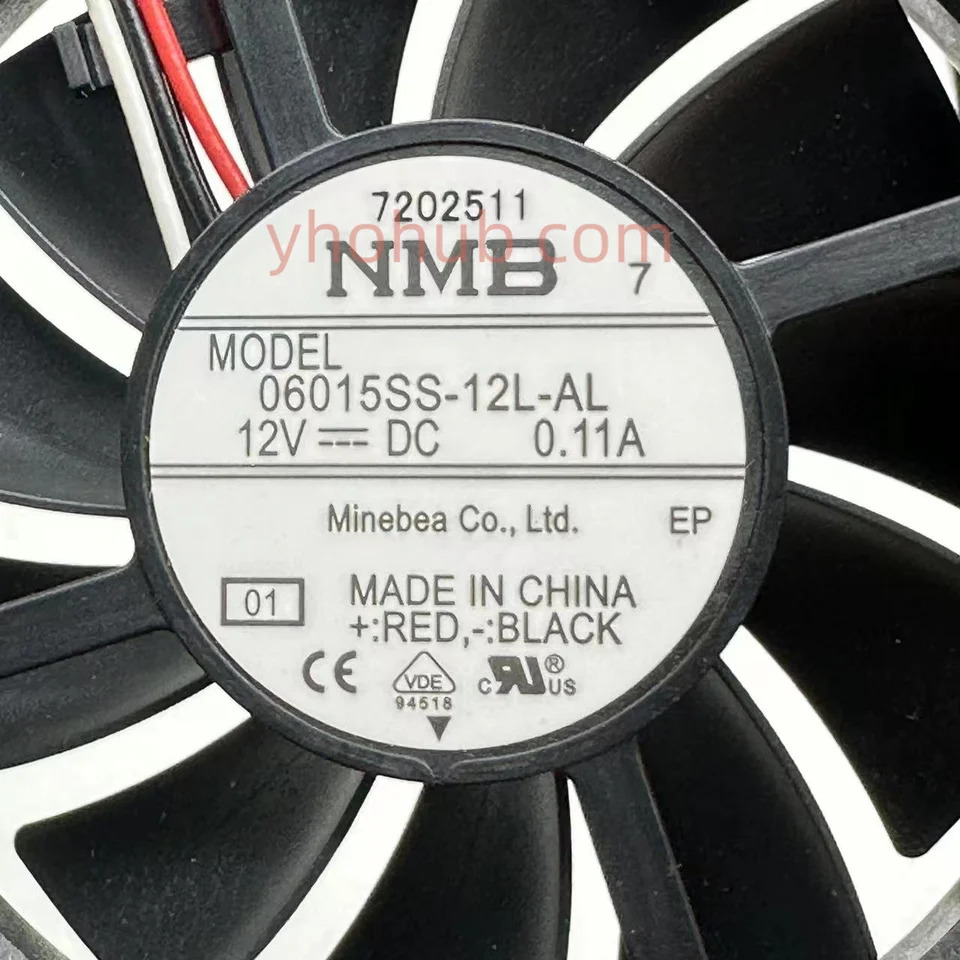 NMB-MAT 06015SS-12L-AL DC 12V 0.11A 60x60x15mm 3 선 서버 냉각팬