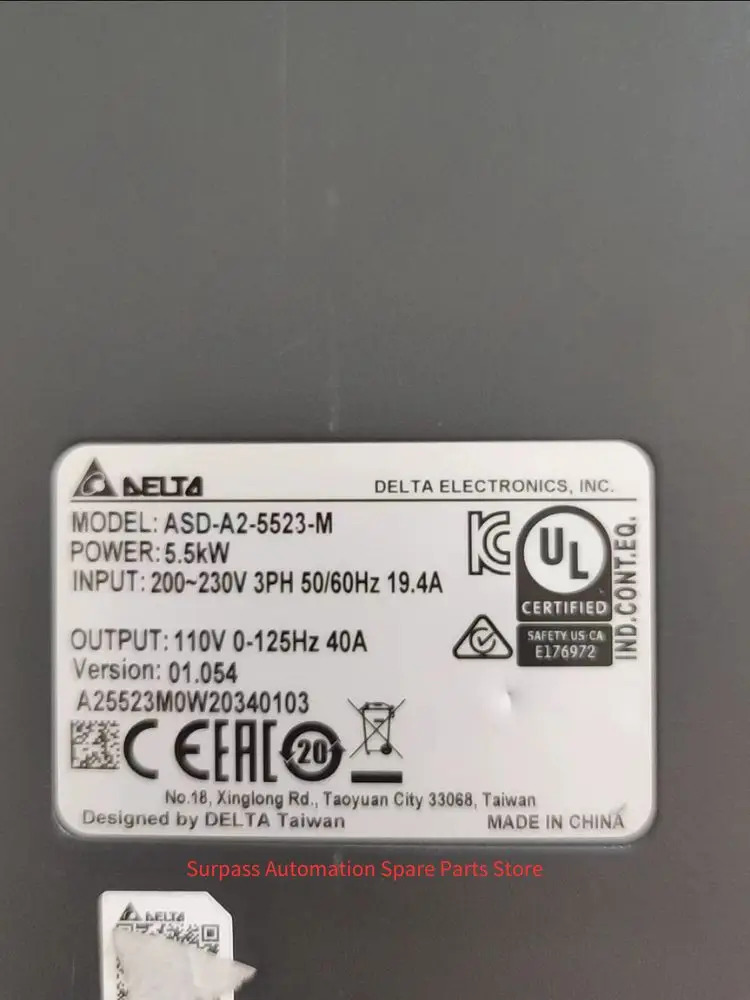 ASD-A2-5523-M 리퍼 서보 드라이버 5.5kW 기능 작동 ok