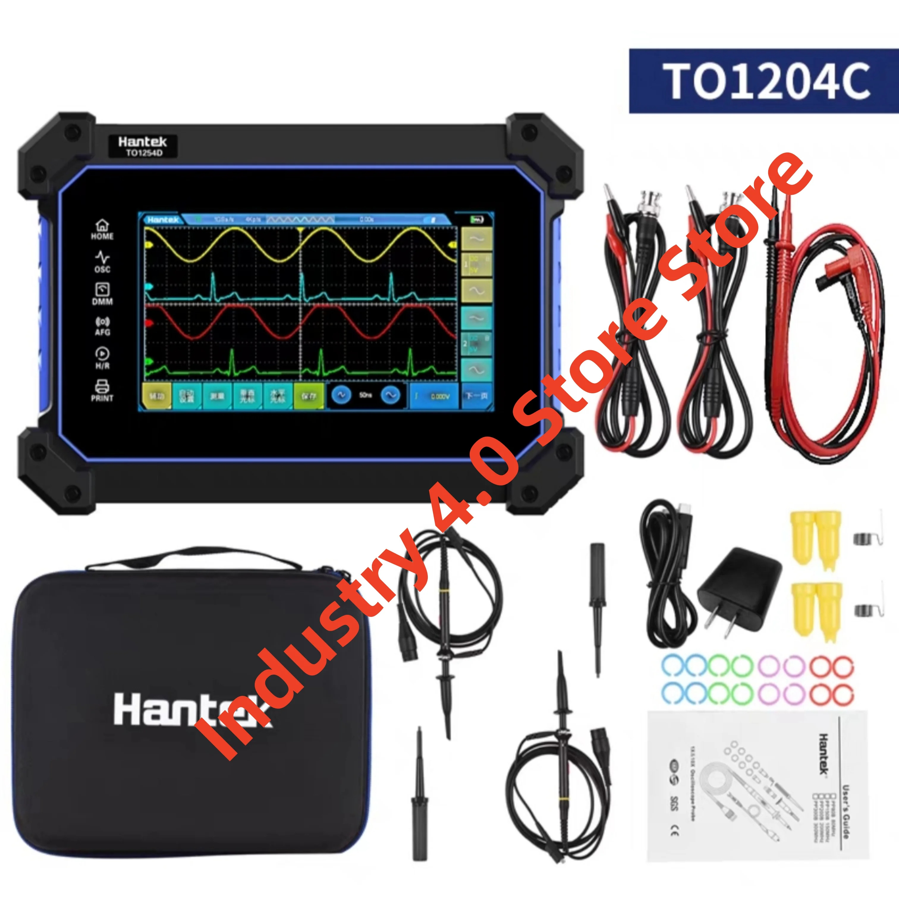 Hantek TO1204C TO1204D 휴대터치 스크린 평면 디지털 오실로스코프 원본
