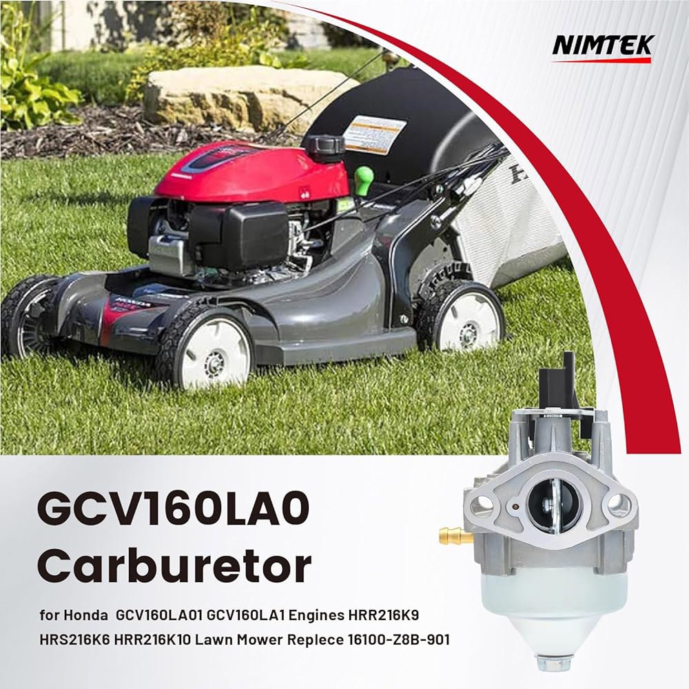 NIMTEK 16100-Z8B-901 (BB76A A) 혼다 GCV160LA0 키트 튠업 GCV160LA01 기화기 HRR216K10 기계용 HRS216K5 잔디 포함 HRS216 - 상세 이미지 2