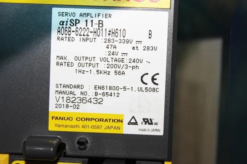 Fanuc Ac 서보 드라이브 A06B-6222-H011 CNC 기계앰프 모듈 신 H610