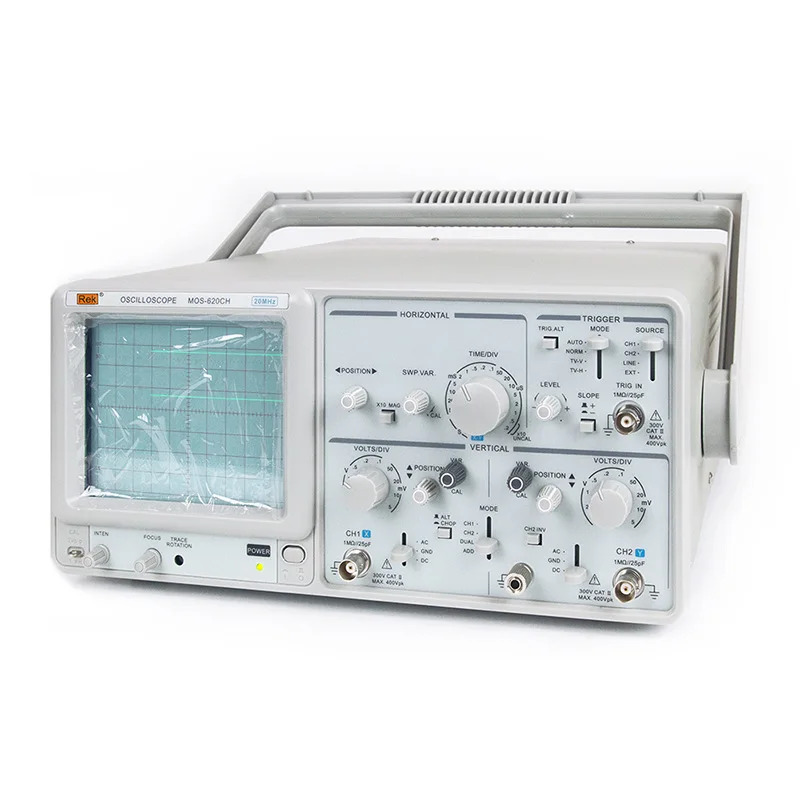 MOS-620CH 아날로그 오실로스코프 20MHZ 듀얼 채널 트레이스