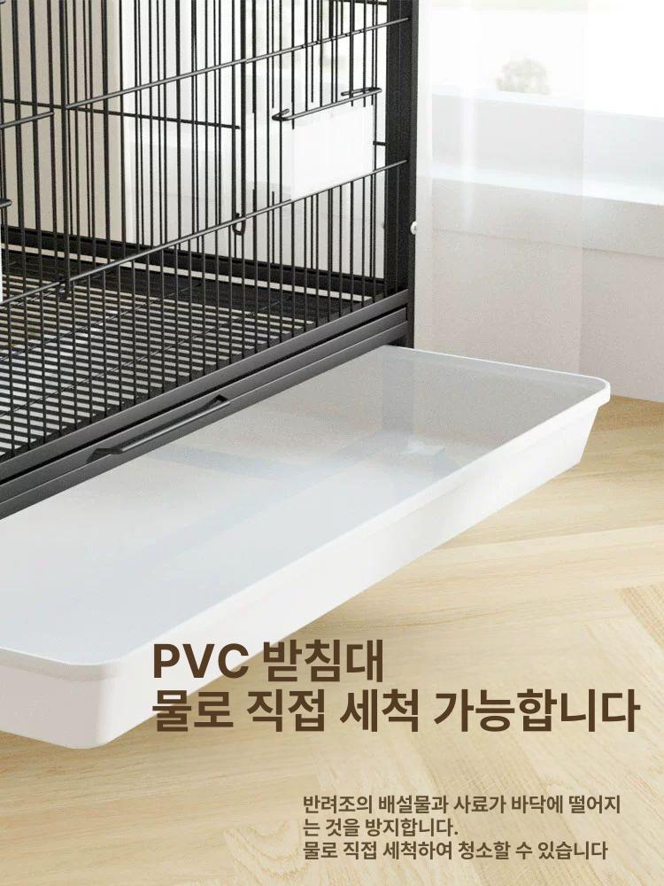 이동 대형새장 가정용 철장 키우기 케이지 사육장 스탠드 새놀이터 용품 모이통 - 상세 이미지 5